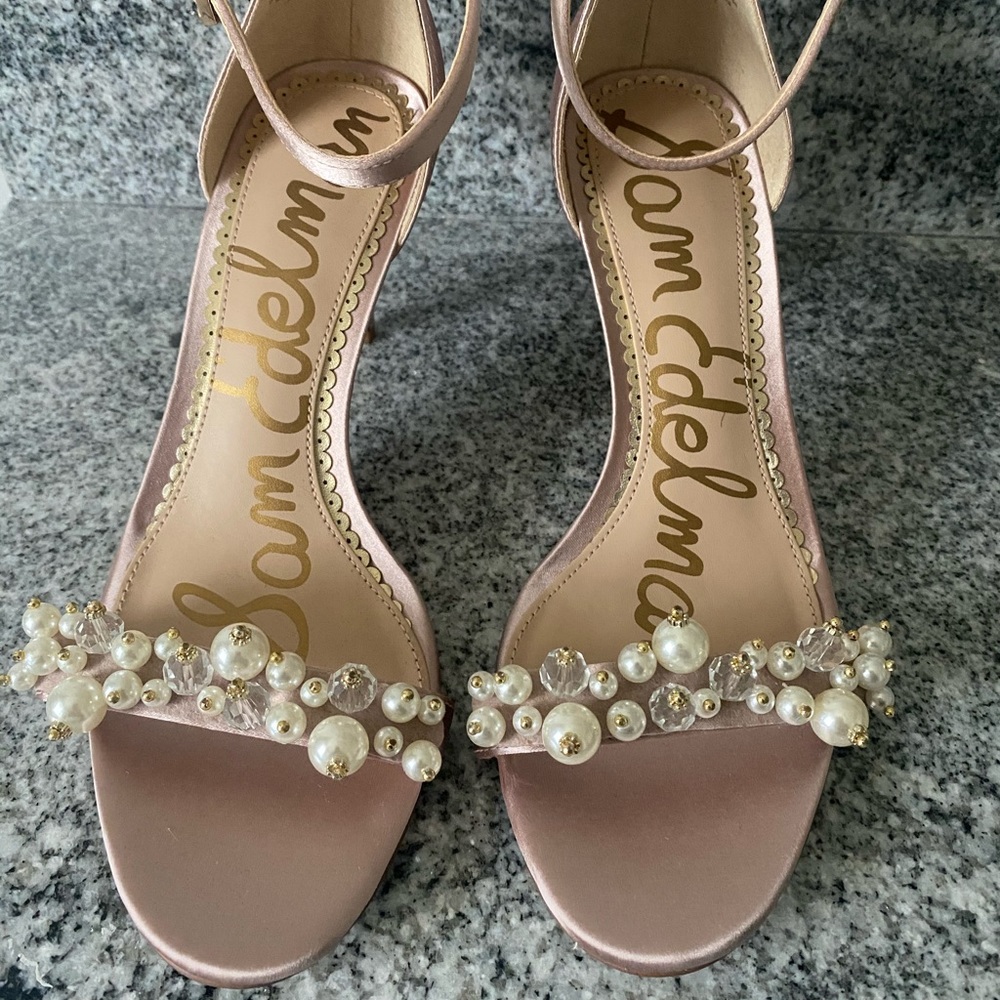 Satin Pink Sam Edelman Platt Heel